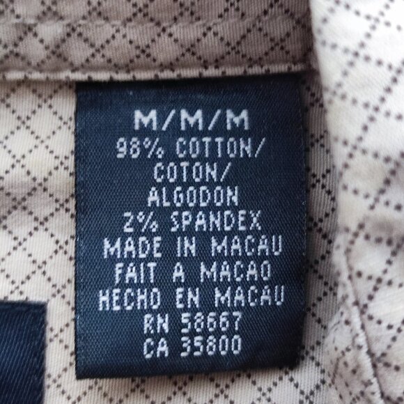 Kenneth Cole short sleeve button down casual shirt grey checkered men's size M - Picture 6 of 7